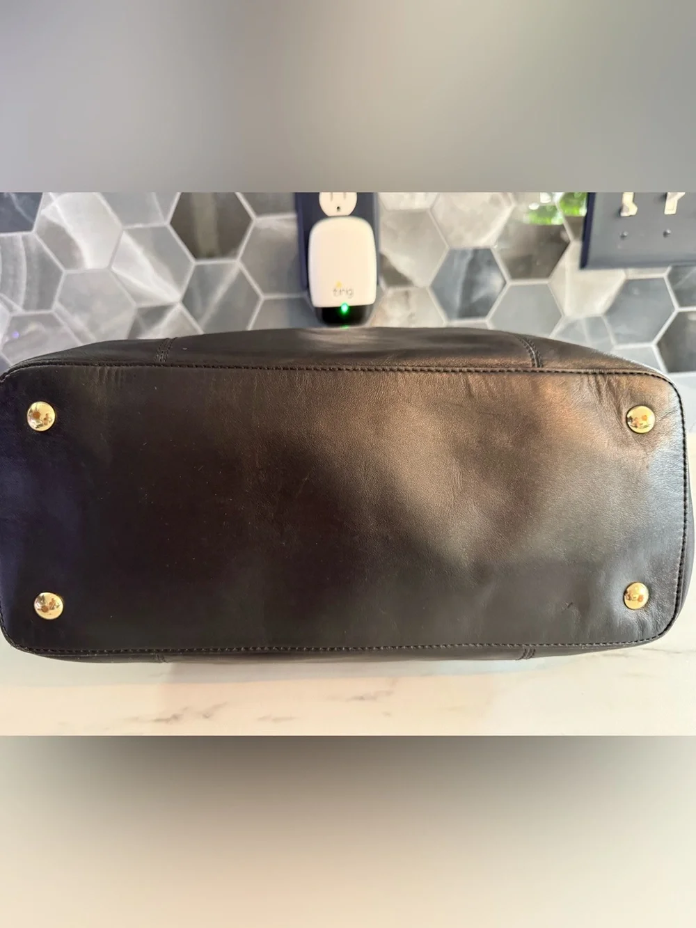 Coach black leather
